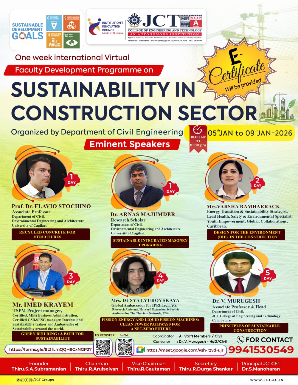 International online FDP on Sustainability in Construction Sector 2026